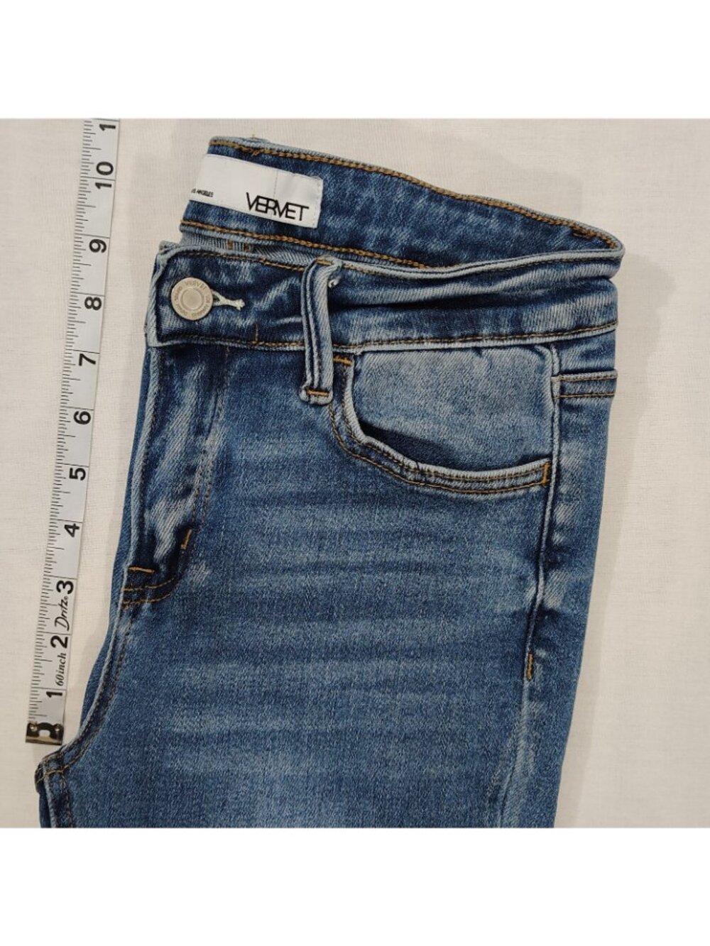 Vervet Los Angeles Skinny Jeans Womens Size 27 Mid Rise Denim Medium Wash Blue - Picture 11 of 16